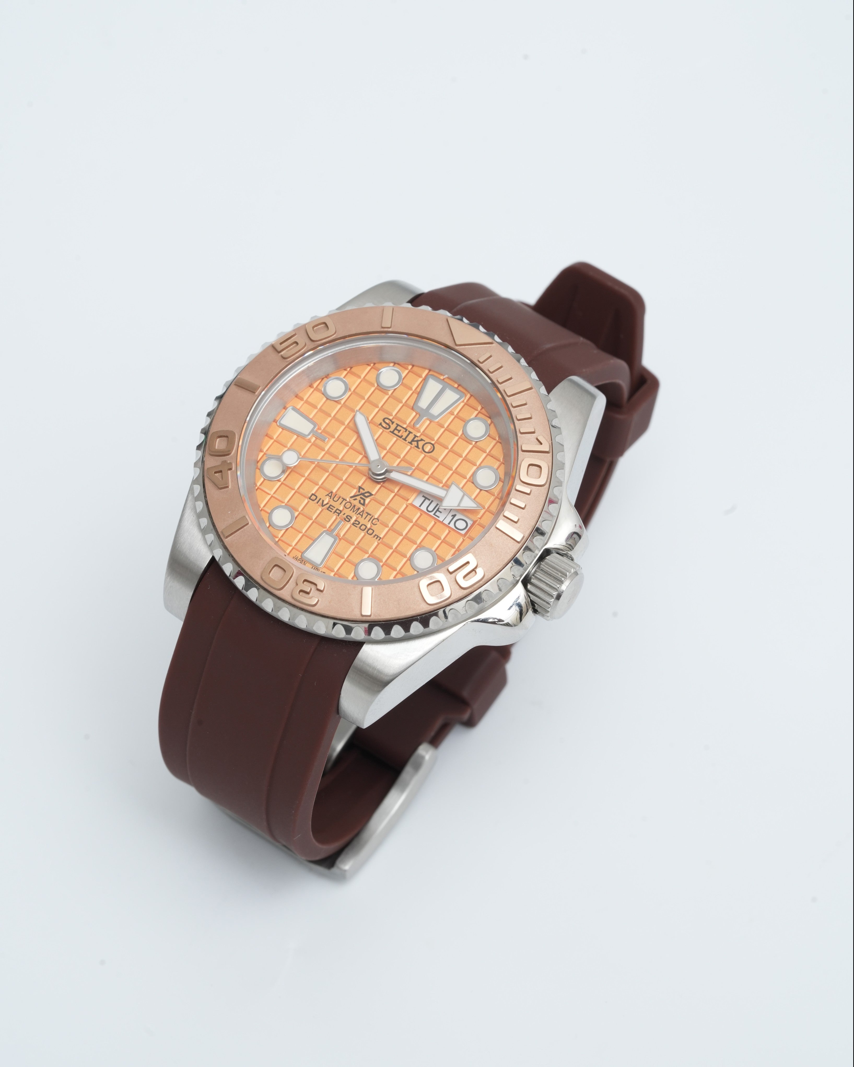 Seiko Diver |  Orange Rose & Gold Brown