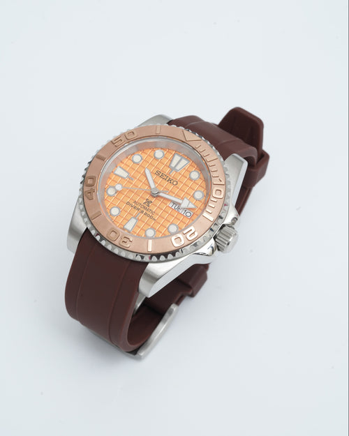Seiko Diver |  Orange Rose & Gold Brown