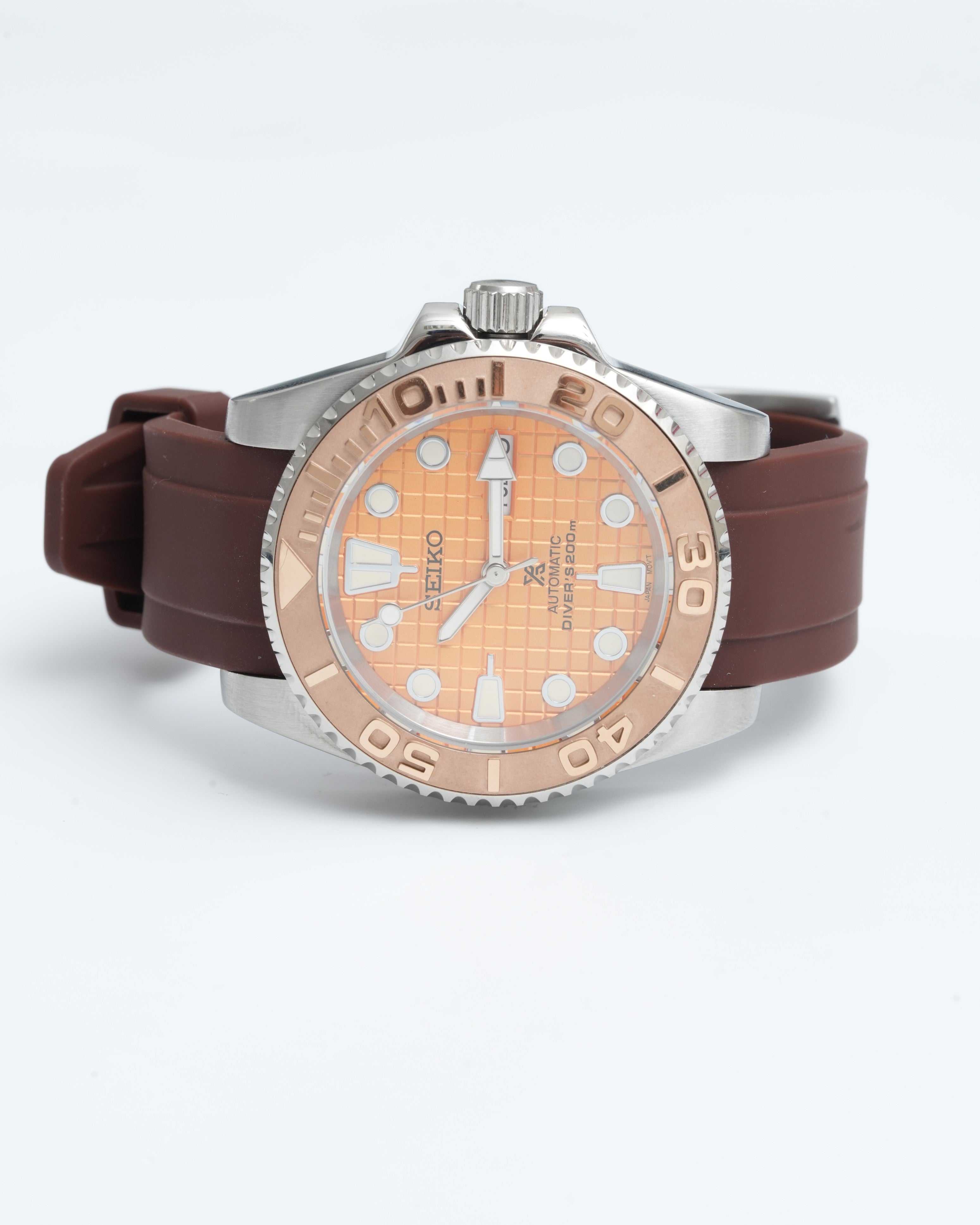 Seiko Diver |  Orange Rose & Gold Brown